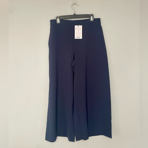 MM Lafleur Pants - MM.LaFleur - Elena 2.0 Culotte Origami Tech Dark Navy Wide-Leg Trousers